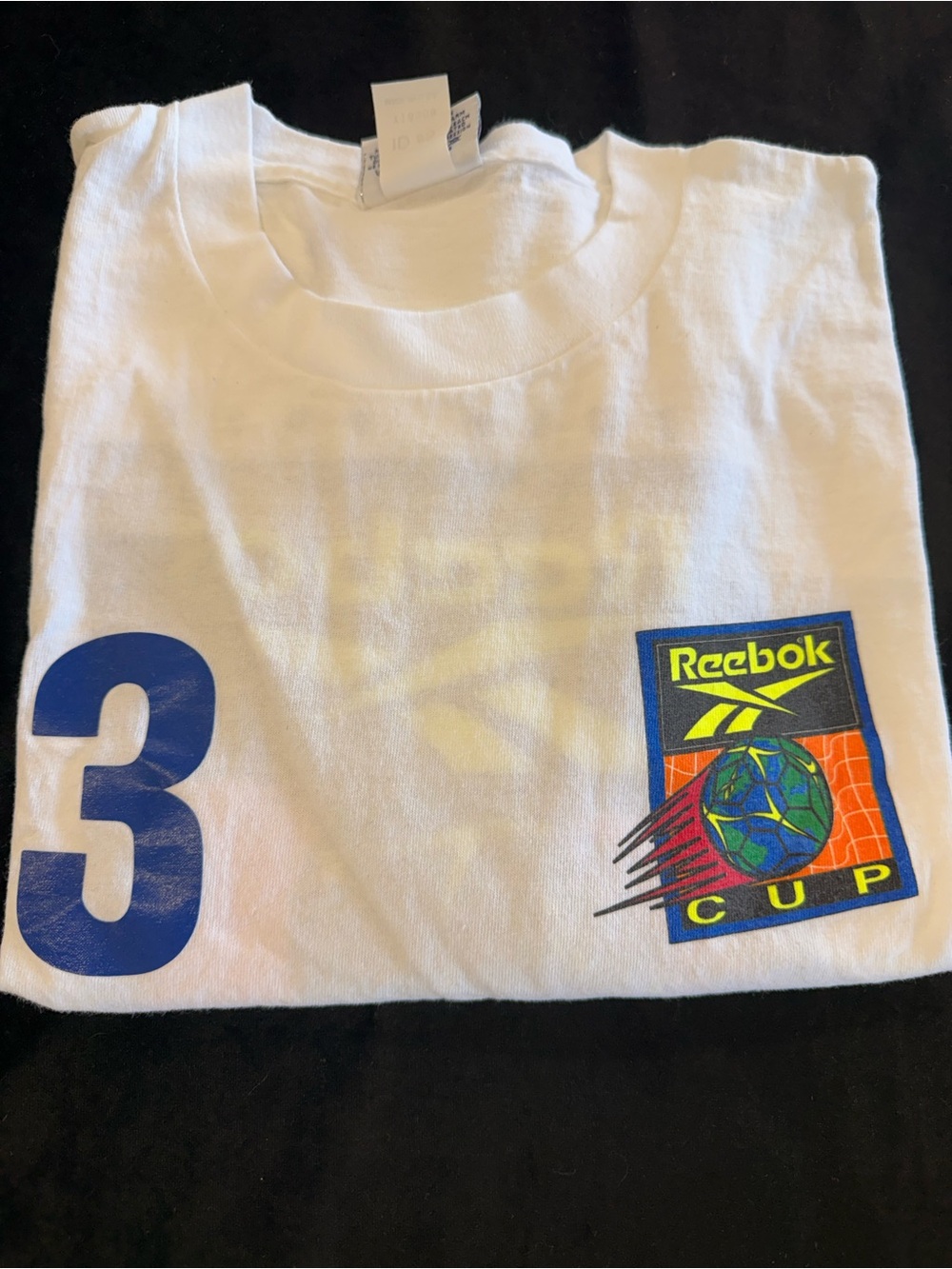 Reebok vintage White Soccer Graphic T-shirt